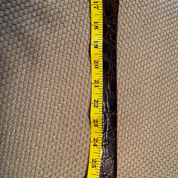 Vintage Henri Bendel Brown Genuine Caiman Crocodile Belt-34 inches- minimal wear main image 16